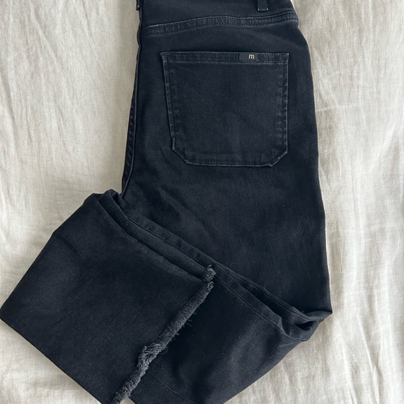 MAJE - black flared jeans with frayed hem - Picture 4 of 4